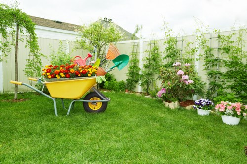 Lush green garden designed by Gardeners Newham